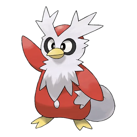 Delibird #225 official artwork - ice/flying type Pokemon