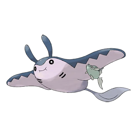 Mantine #226 official artwork - water/flying type Pokemon