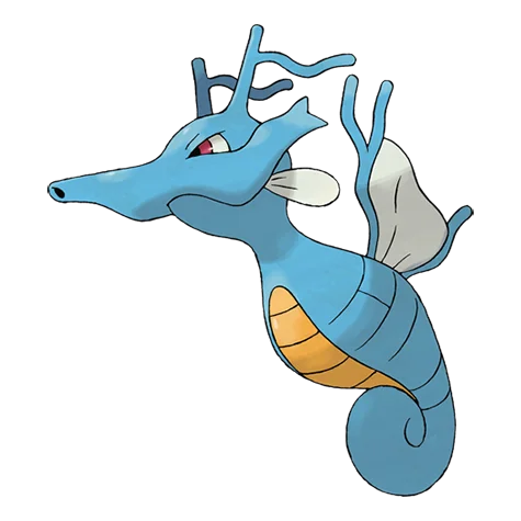 Seedraking #230 official artwork - water/dragon type Pokemon