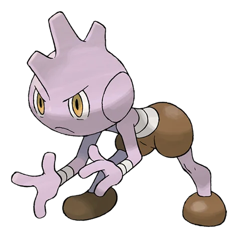 バルキー #236 official artwork - fighting type Pokemon