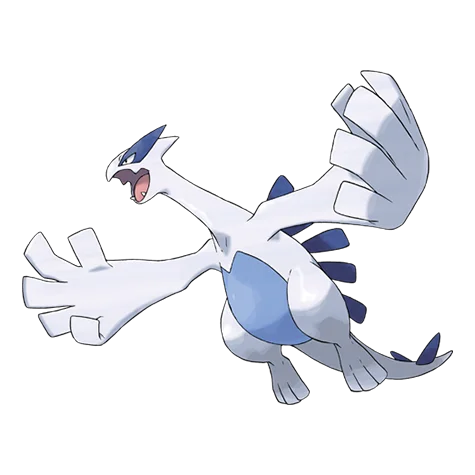 Lugia #249 official artwork - psychic/flying type Pokemon
