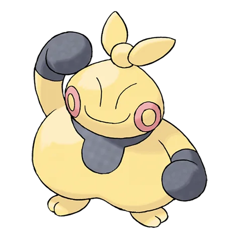 マクノシタ #296 official artwork - fighting type Pokemon