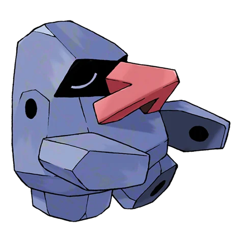 朝北鼻 #299 official artwork - rock type Pokemon