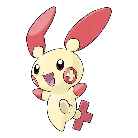 Plusle #311 official artwork - electric type Pokemon