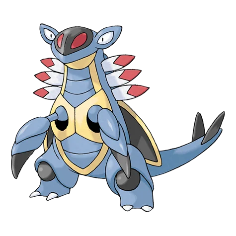 Armaldo #348 official artwork - rock/bug type Pokemon