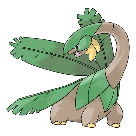 Tropius #357 official artwork - grass/flying type Pokemon