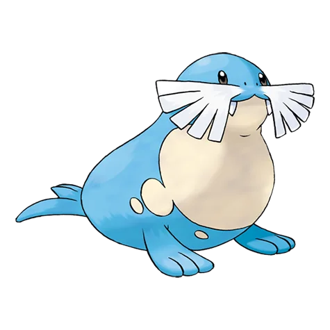 海魔獅 #364 official artwork - ice/water type Pokemon