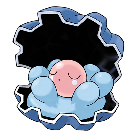 Clamperl #366 official artwork - water type Pokemon
