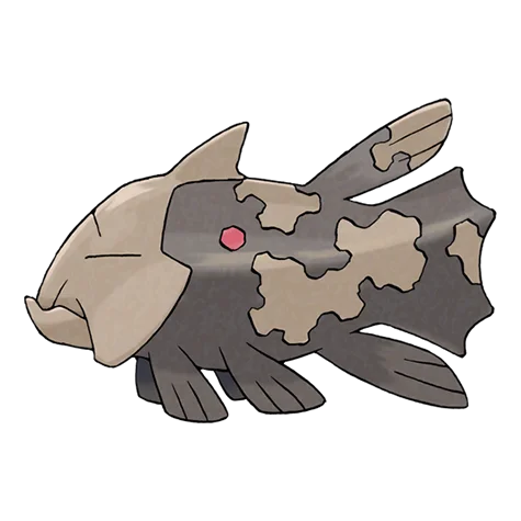 Relicanth #369 official artwork - water/rock type Pokemon