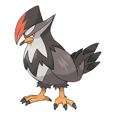 Staraptor #398 official artwork - normal/flying type Pokemon