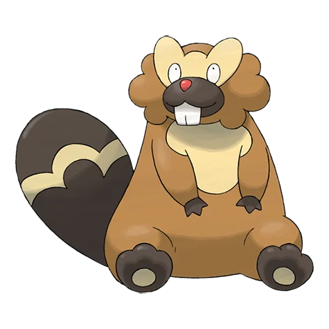 비버통 #400 official artwork - normal/water type Pokemon