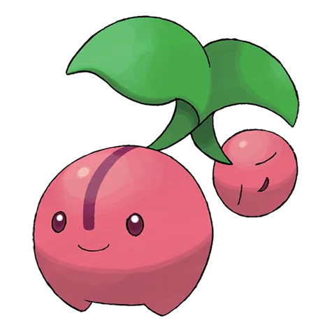 체리버 #420 official artwork - grass type Pokemon