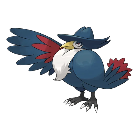 Honchkrow #430 official artwork - dark/flying type Pokemon