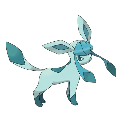 Glaceon #471 official artwork - ice type Pokemon