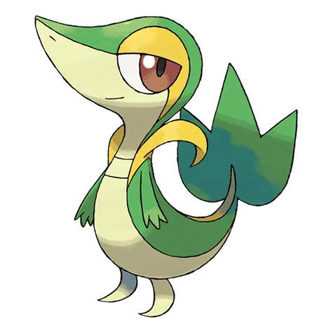 Snivy #495 official artwork - grass type Pokemon