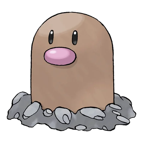Taupiqueur #050 official artwork - ground type Pokemon