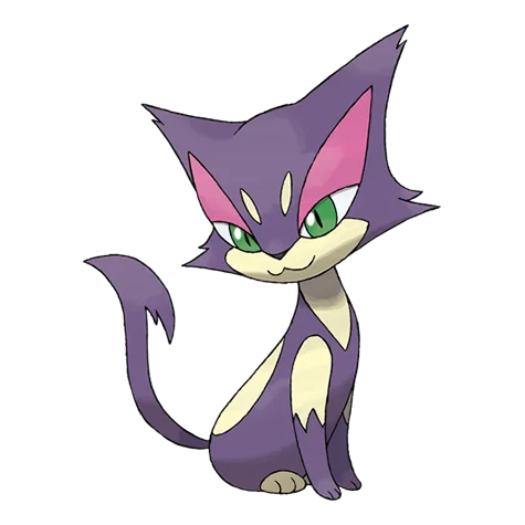 Purrloin #509 official artwork - dark type Pokemon