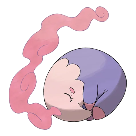 夢夢蝕 #518 official artwork - psychic type Pokemon