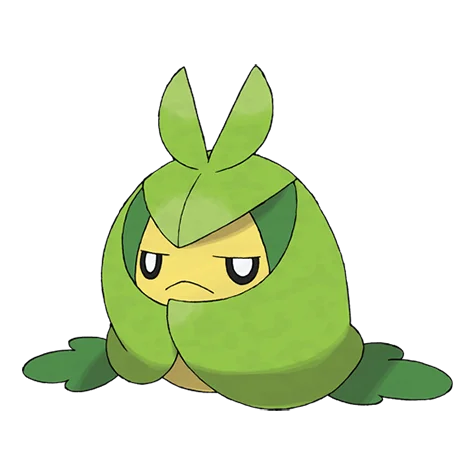 Swadloon #541 official artwork - bug/grass type Pokemon