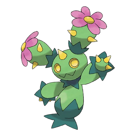Maractus #556 official artwork - grass type Pokemon