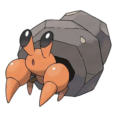 石居蟹 #557 official artwork - bug/rock type Pokemon