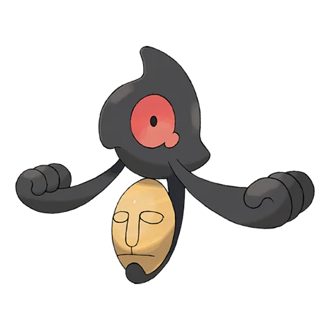 哭哭面具 #562 official artwork - ghost type Pokemon