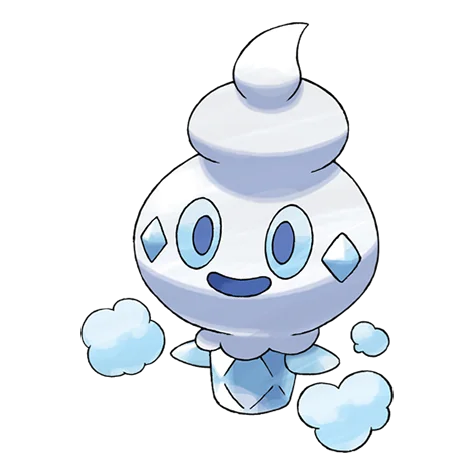 Vanillite #582 official artwork - ice type Pokemon