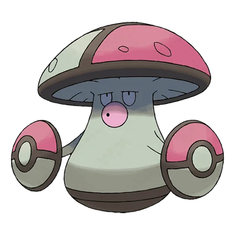 Amoonguss #591 official artwork - grass/poison type Pokemon
