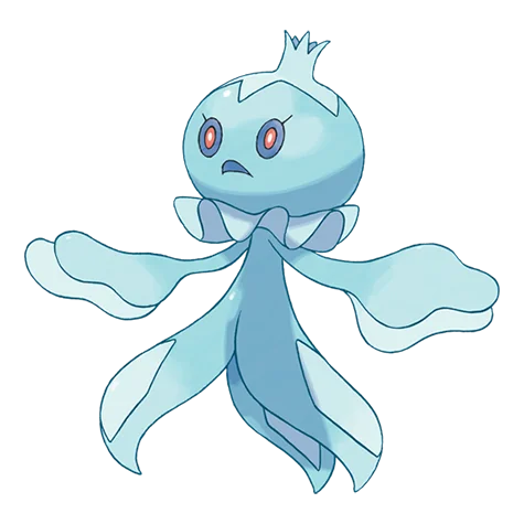 輕飄飄 #592 official artwork - water/ghost type Pokemon