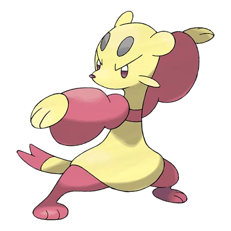 コジョフー #619 official artwork - fighting type Pokemon