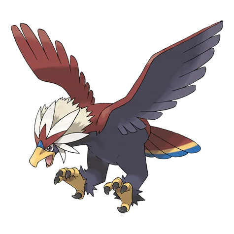 Braviary #628 official artwork - normal/flying type Pokemon