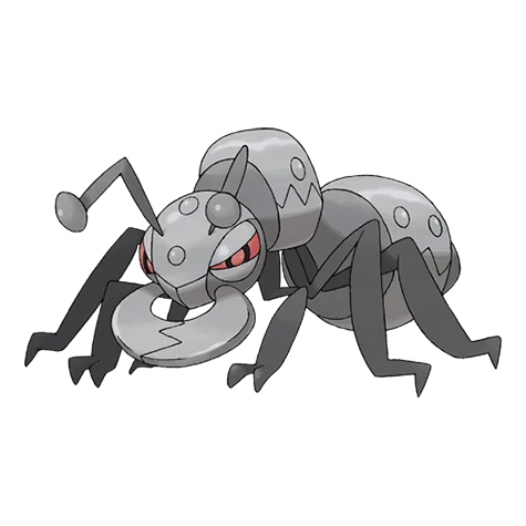 アイアント #632 official artwork - bug/steel type Pokemon