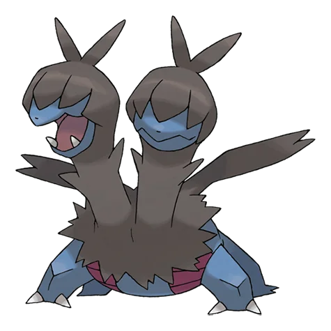 Duodino #634 official artwork - dark/dragon type Pokemon