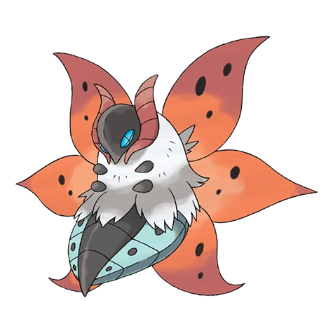 Volcarona #637 official artwork - bug/fire type Pokemon