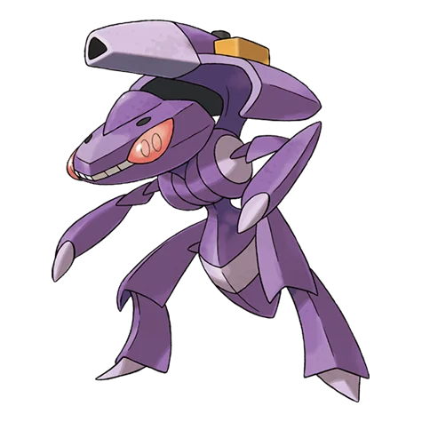 Genesect - bug, steel type Pokémon #649
