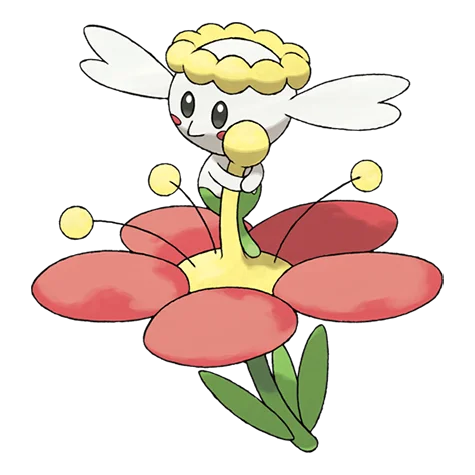Flabébé #669 official artwork - fairy type Pokemon