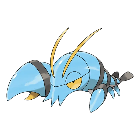 铁臂枪虾 #692 official artwork - water type Pokemon