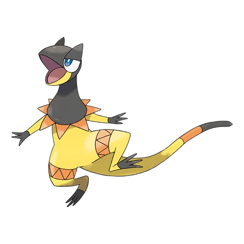 일레도리자드 #695 official artwork - electric/normal type Pokemon