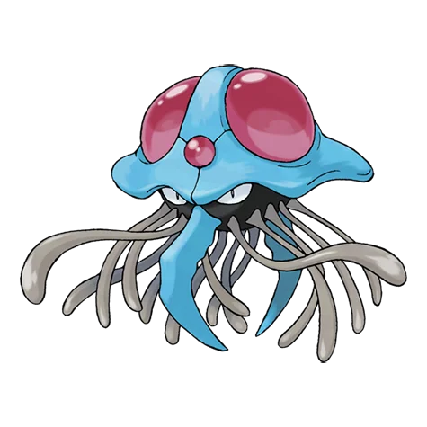 Tentacruel #073 official artwork - water/poison type Pokemon