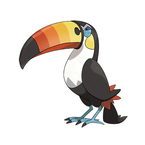 Toucannon #733 official artwork - normal/flying type Pokemon