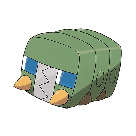 虫电宝 #737 official artwork - bug/electric type Pokemon