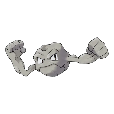 Geodude #074 official artwork - rock/ground type Pokemon