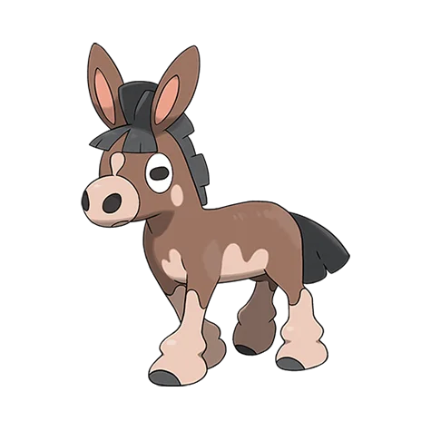 Mudbray #749 official artwork - ground type Pokemon