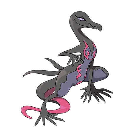 Salazzle #758 official artwork - poison/fire type Pokemon