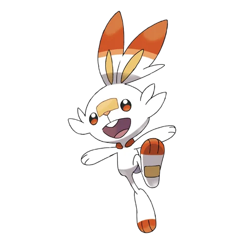 炎兔儿 #813 official artwork - fire type Pokemon