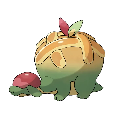 丰蜜龙 #842 official artwork - grass/dragon type Pokemon