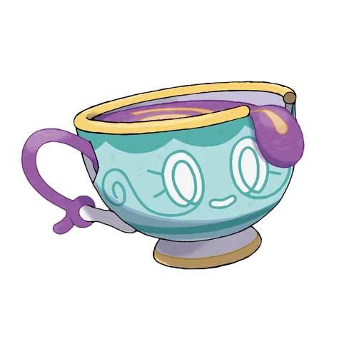 来悲茶 #854 official artwork - ghost type Pokemon