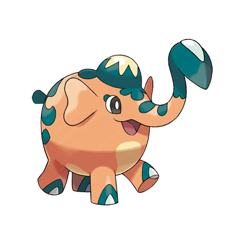 铜象 #878 official artwork - steel type Pokemon