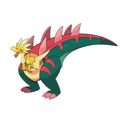 Dracozolt #880 official artwork - electric/dragon type Pokemon