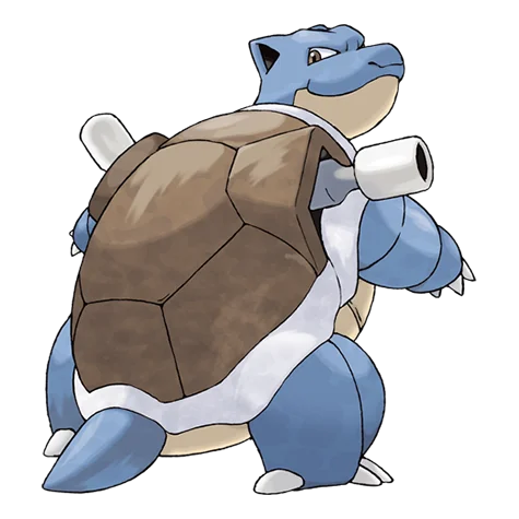 Blastoise #009 official artwork - water type Pokemon